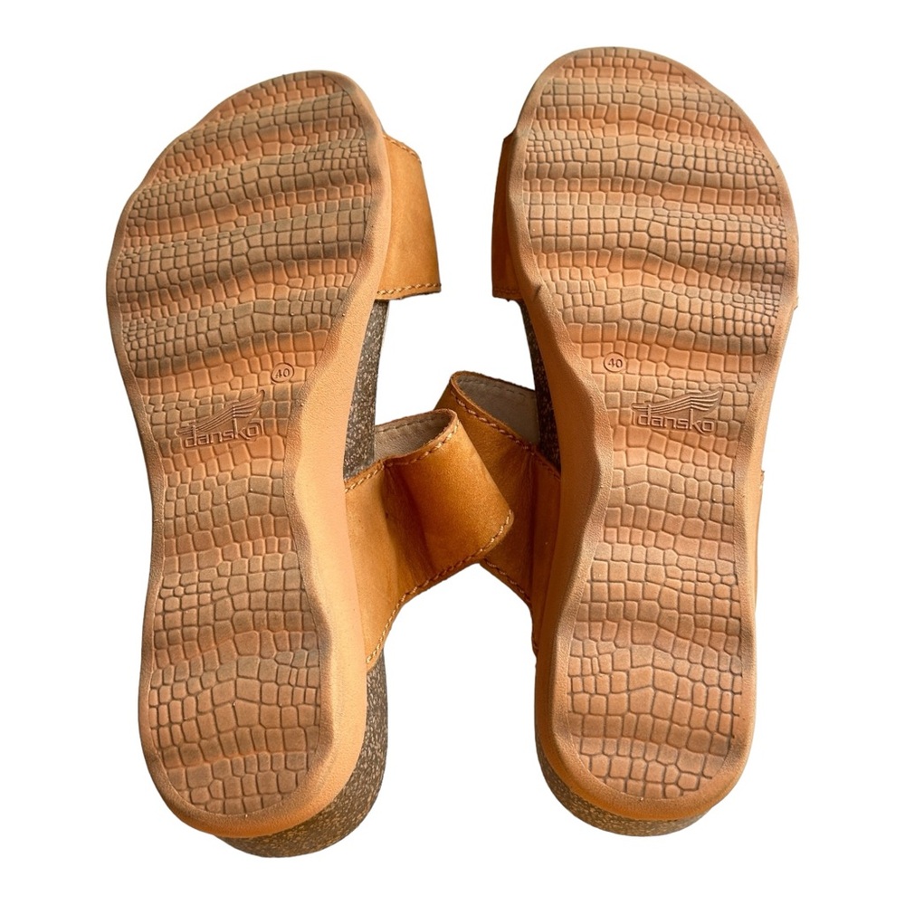 Dansko Women's Maddy Milled Nubuck Leather Orange Sandals Size 40 EU /9.5-10 US - Picture 9 of 12